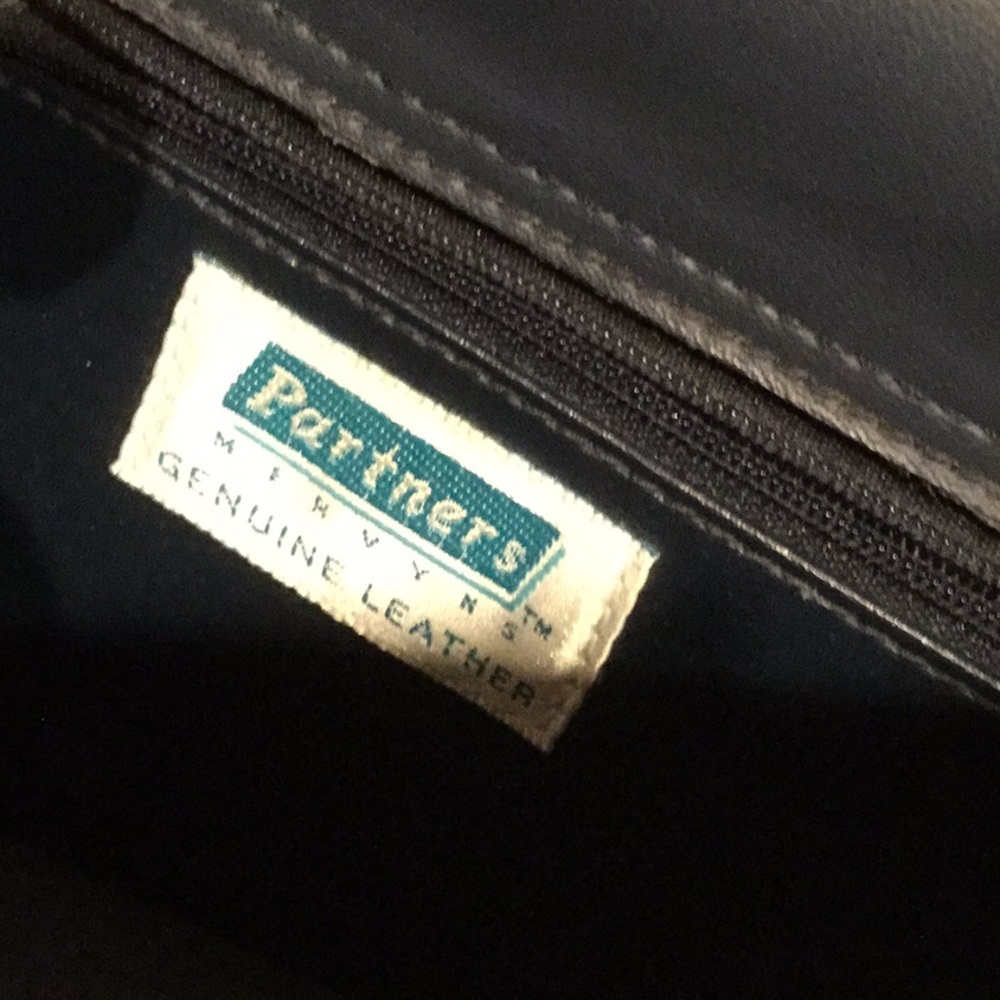 Leather vintage partners classic purse satchel office travel business market - Picture 7 of 12